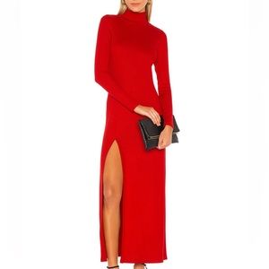 Red Long sleeve Maxi Dress Revolve
